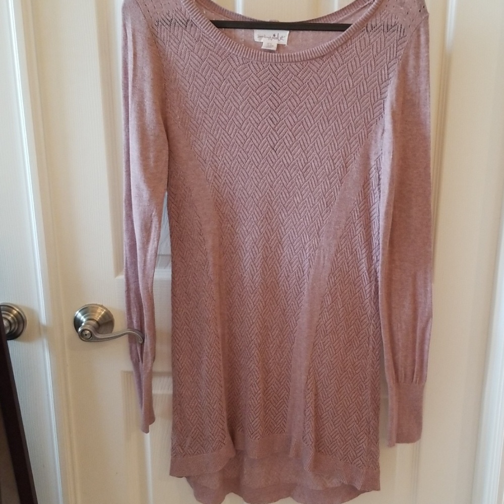Dark Pink Tunic Sweater